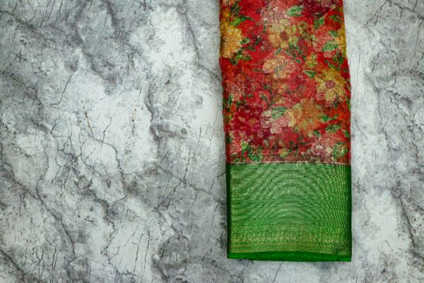 Organza With Weaving Brasso Saree | VPC032