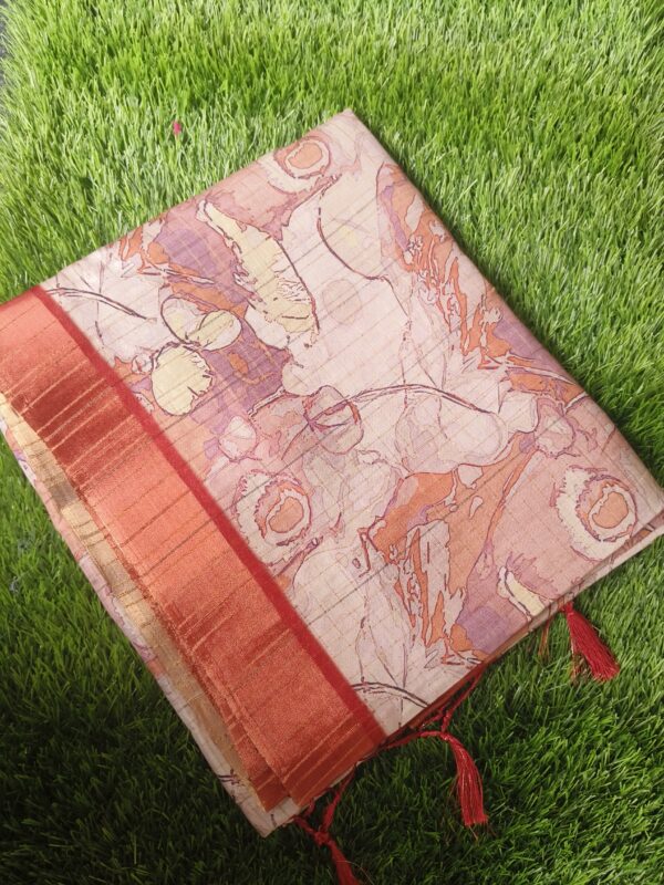Printed Semi Dola Silk Saree 6