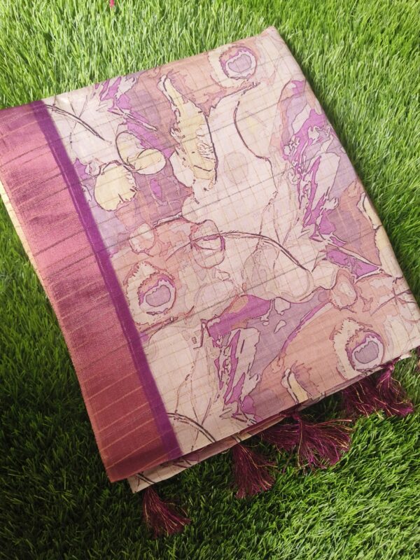Printed Semi Dola Silk Saree 7