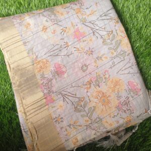 Printed Semi Dola Silk Saree 9