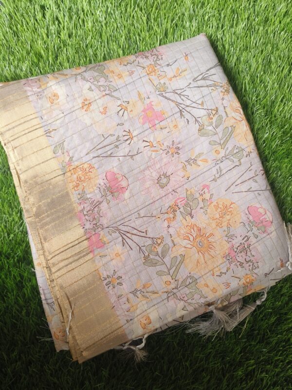 Printed Semi Dola Silk Saree 9